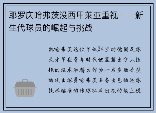 耶罗庆哈弗茨没西甲莱亚重视——新生代球员的崛起与挑战